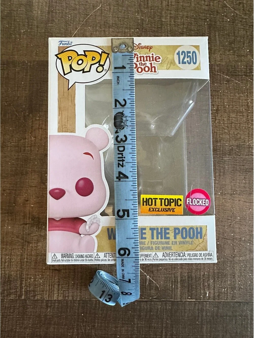 Hot Topic Exclusive Flocked Winnie The Pooh Funko Pop! Figure #1250 BOX ONLY
